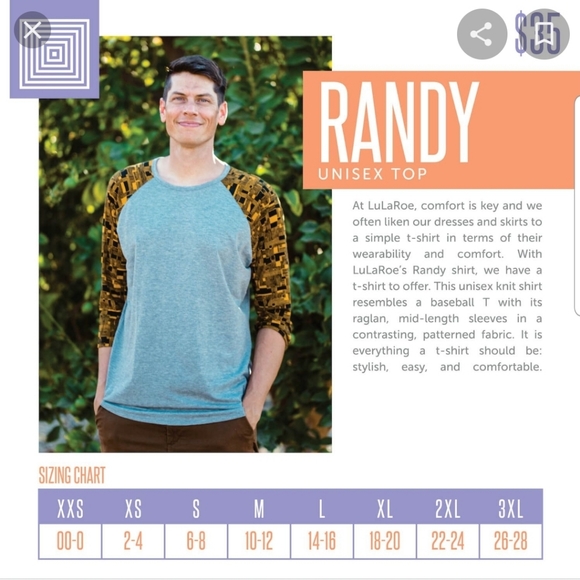 Mystery Lularoe Randy Tee(Unisex) random pick - Picture 6 of 9